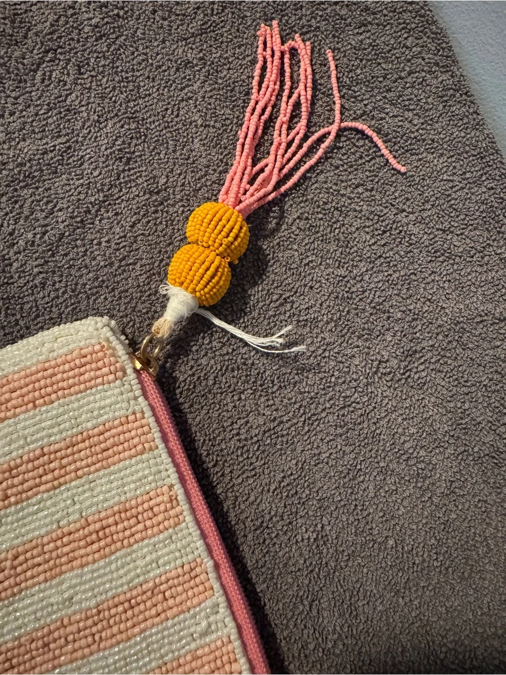 Spritz Please Beaded Clutch - Pink & Orange